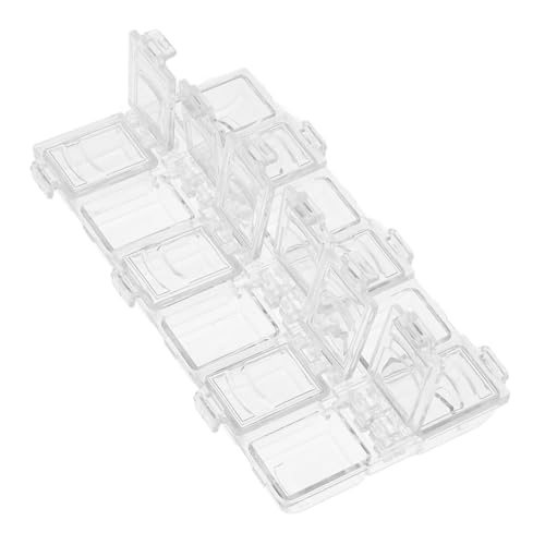 SEWOART Transparente Aufbewahrungsbox mit Fächern für Nagelkunst Zubehör Acryl Organizer für Perlen Charms und Kleine Dekorationen Stapelbarer Nail Box Organizer Klarer Sortierbehälter von SEWOART