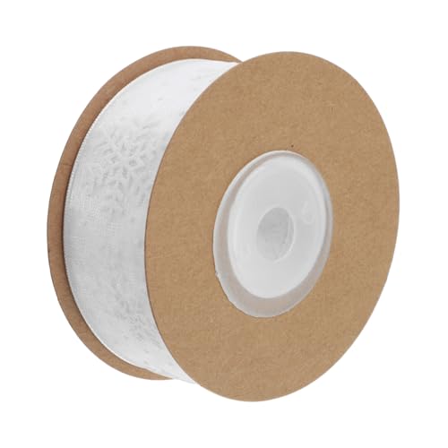 SEWOART Transparentes Schneeflockenband Breit Geschenkband für Festliche Verpackungen DIY Bastelmaterial Haarschmuck und Weihnachtsdekorationen SEWOART Transparentes Schneeflockenband Breit Geschenkband für Festliche Verpackungen DIY Bastelmaterial Haarschmuck und Weihnachtsdekorationen von SEWOART