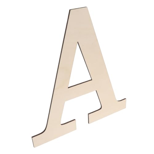 SEWOART Unlackierter Holzbuchstabe A Großes Diy Holzalphabet für Wanddekoration Natürliche Holzbuchstaben zum Bemalen Rustikale Deko für Zuhause Party und Hochzeit von SEWOART