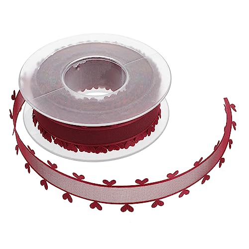 SEWOART Valentinstag Geschenkband Satinband mit Herzmuster Dekoband für Geschenkverpackung DIY Basteln Hochzeits und Blumenstraußdekoration Langlebiges Weiches Geschenkband Weinrot SEWOART Valentinstag Geschenkband Satinband mit Herzmuster Dekoband für Geschenkverpackung DIY Basteln Hochzeits und Blumenstraußdekoration Langlebiges Weiches Geschenkband Weinrot von SEWOART