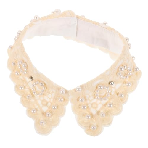 SEWOART Vintage Spitzenkragen mit Perlenverzierung Abnehmbar Eleganter Fake Kragen Damen Schmuckkragen Retro Stil für Einfache Stilaufwertung SEWOART Vintage Spitzenkragen mit Perlenverzierung Abnehmbar Eleganter Fake Kragen Damen Schmuckkragen Retro Stil für Einfache Stilaufwertung von SEWOART