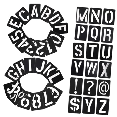 SEWOART Wiederverwendbare PP Kunststoff Buchstaben und Zahlenschablonen Set Teilig Große Hohle Muster für DIY Wandmalerei Schulprojekte Handwerk und Möbelgestaltung SEWOART Wiederverwendbare PP Kunststoff Buchstaben und Zahlenschablonen Set Teilig Große Hohle Muster für DIY Wandmalerei Schulprojekte Handwerk und Möbelgestaltung von SEWOART
