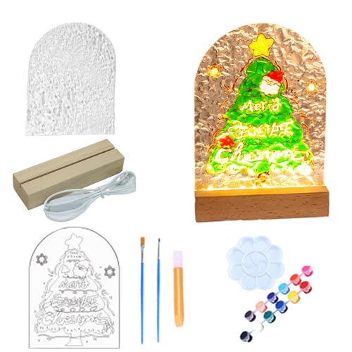 Weihnachts-Leucht-Zeichenbrett für Kinder, Acryl-LED-Zeichenbrett mit transparentem Design, Urlaubsgeschenk für Teenager-Mädchen, 8–12 Jahre alt, Schlafzimmerdekoration (A) von SEYIMTU
