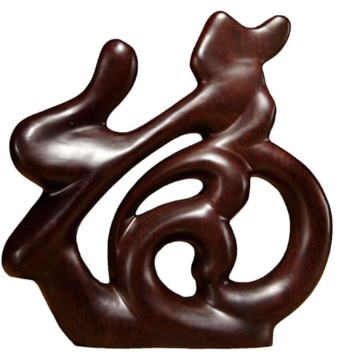 Desktop Dekorationen Holzschnitzerei Ornamente Chinesischen Wohnzimmer TV Schrank Massivholz Dekoration Mahagoni Handwerk Skulptur Figuren(7,87in) von SFANIIX