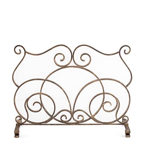 SFANIIX Kaminabdeckung aus Eisen, Kamin, europäisches Spanisch, Eisen, fein fire screen, Kamin, Zubehör, Ofenplatte aus Haushaltsholz von SFANIIX