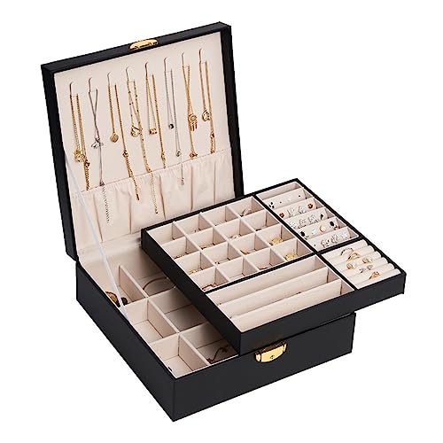 SFANIIX Schmuckaufbewahrung, Organizer, Schmuckschatulle, großes Fassungsvermögen, Handschmuck, Schmuck-Aufbewahrungsbox, Armband-Organizer, Schmuck-Aufbewahrungsbox (Farbe: B, Größe: S) von SFANIIX