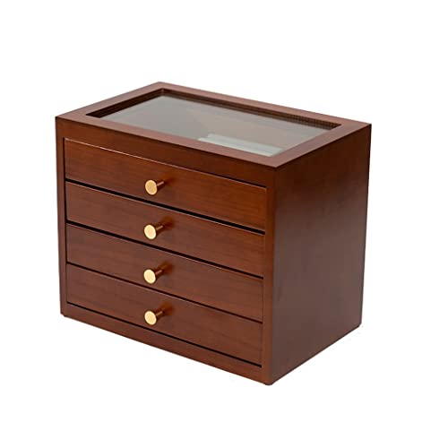 SFANIIX Schmuckaufbewahrungsbox aus Holz für Schmuck, Retro-Schmuckschatulle für Damen, Aufbewahrungsbox, Ohrring, Schmuckkästchen, Farbe: Braun, Größe: Ofen SFANIIX Schmuckaufbewahrungsbox aus Holz für Schmuck, Retro-Schmuckschatulle für Damen, Aufbewahrungsbox, Ohrring, Schmuckkästchen, Farbe: Braun, Größe: Ofen von SFANIIX