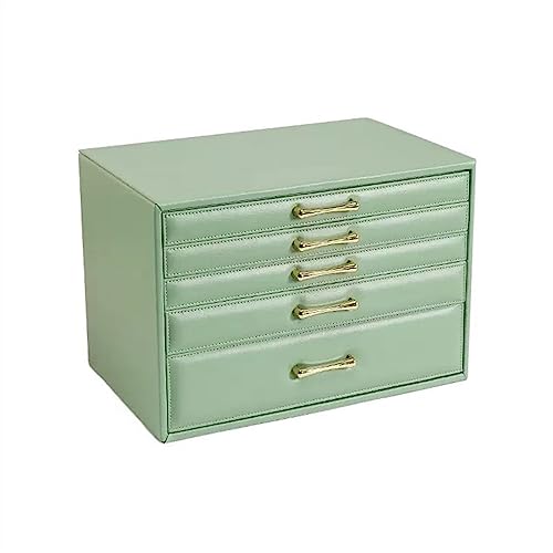 Schmuck Aufbewahrung Organizer Schmuckschatulle 2 Ring Uhr Armband Aufbewahrungsbox Halskette Schmuck Große Kapazität Schmuckschatulle Schmuck Aufbewahrungsbox (Color : A, Size : S) von SFANIIX