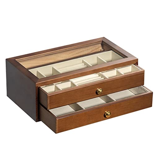 Schmuck Aufbewahrung Organizer Schmuckschatulle Aufbewahrungsbox Holz Einfache Mehrschichtige Schmuck Aufbewahrungsbox Schmuck Aufbewahrungsbox (Color : D, Size : 35x20x13CM) von SFANIIX