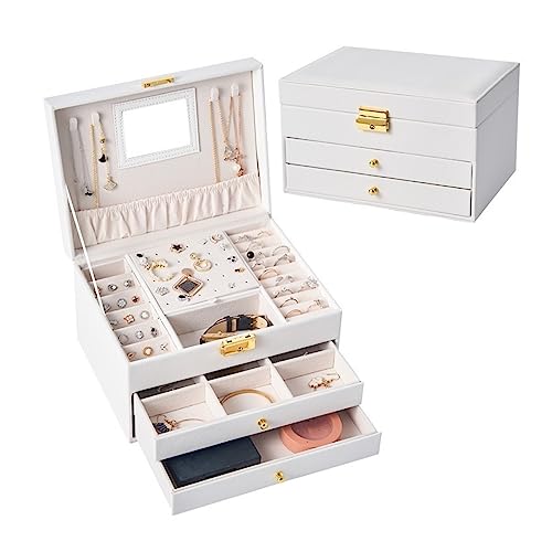 Schmuck Aufbewahrung Organizer Schmuckschatulle Große Kapazität mit Schloss Mehrschichtige Lagerung Ohrringe Halskette Schmuckschatulle Armband Organizer Schmuck Aufbewahrungsbox (Color : A, Size : S) Schmuck Aufbewahrung Organizer Schmuckschatulle Große Kapazität mit Schloss Mehrschichtige Lagerung Ohrringe Halskette Schmuckschatulle Armband Organizer Schmuck Aufbewahrungsbox (Color : A, Size : S) von SFANIIX