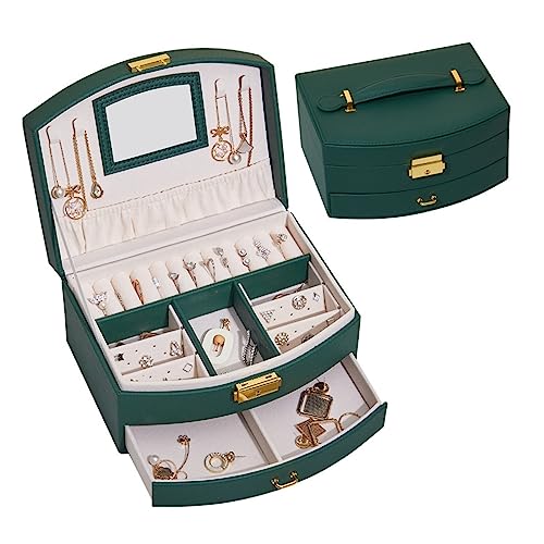 Schmuck Aufbewahrung Organizer Schmuckschatulle Handschmuck Aufbewahrungsbox Ringe Ohrringe Stud Box Armband Organizer Schmuck Aufbewahrungsbox (Color : A, Size : S) von SFANIIX