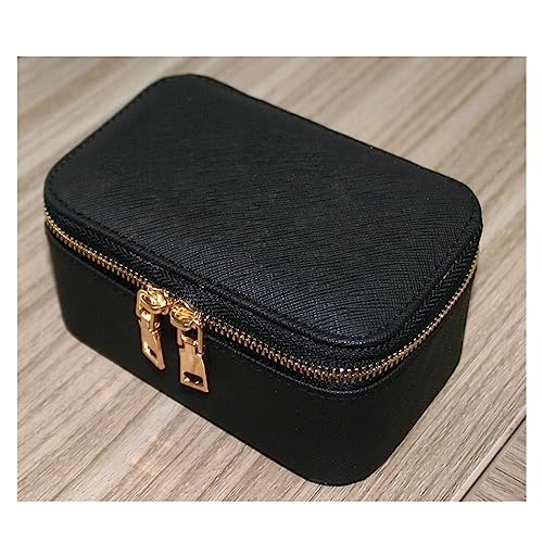 Schmuck Aufbewahrung Organizer Schmuckschatulle Tragbarer Ring Schmuckschatulle Flanell Aufbewahrungsbox Reißverschluss Kosmetikbox Schmuck Aufbewahrungsbox (Color : A, Size : S) von SFANIIX