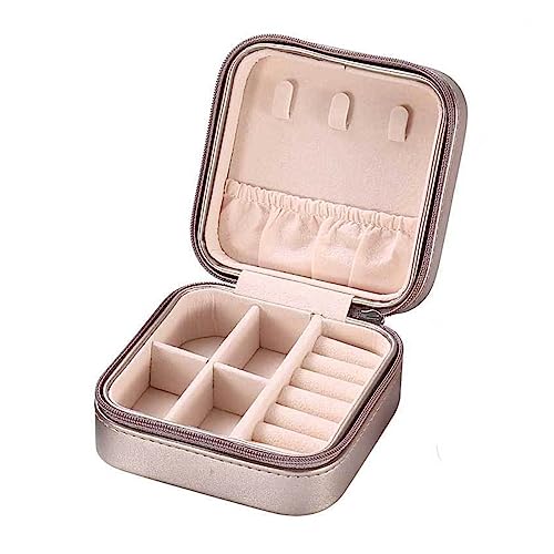Schmuck Lagerung Organizer Schmuckschatulle Aufbewahrungsbox Tragbare Kleine Reisearmband Ohrringe Ohrringe Aufbewahrungsbox Doppelschicht Schmuck Aufbewahrungsbox (Color : B, Size : S) von SFANIIX