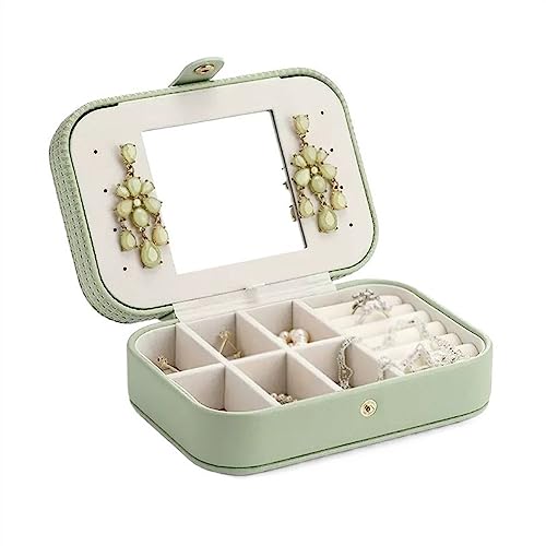 Schmuck Lagerung Organizer Schmuckschatulle Halskette Ohrringe Ring Hand Schmuck Gitter Aufbewahrungsbox Tragbare Schmuck Aufbewahrungsbox (Color : A, Size : S) von SFANIIX