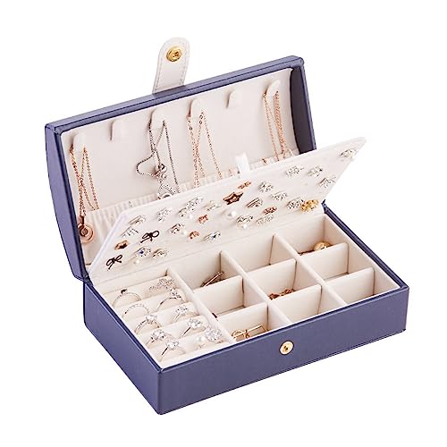 Schmuck Lagerung Organizer Tragbare Schmuckschatulle Europäische einfache Mini kleine Hand verzierte Ohrringe Ohrringe Schmuckkollektion Schmuck Aufbewahrungsbox (Color : D, Size : S) von SFANIIX