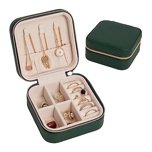 Schmuck Lagerung Organizer Tragbare Schmuckschatulle Reise Kleine Mini Schmuck Aufbewahrungsbox Gold Organizer Schmuck Aufbewahrungsbox (Color : A, Size : S) von SFANIIX