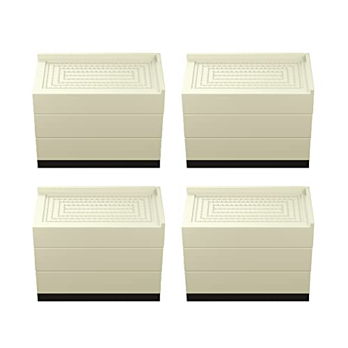 SFNIOKFG 11,5 x 6 cm Möbelerhöhungen, Bettlifte, Möbelfüße, Tisch-, Stuhl-, Schrankfüße, rutschfeste Möbelbeine, Ersatz-Möbelerhöhungen, Beine, Aprikosenfarbe, 4 Stück (11 cm) von SFNIOKFG