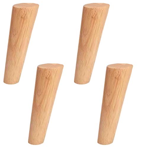 SFNIOKFG 4 Stück fertige Möbelbeine aus Massivholz, konische Sofafüße aus Holz, Teeschrankbeine, Ersatzbeine für Schuhschränke, Schreibtischbeine, für Fernsehschrank, Schrank, Esstisch, mit SFNIOKFG 4 Stück fertige Möbelbeine aus Massivholz, konische Sofafüße aus Holz, Teeschrankbeine, Ersatzbeine für Schuhschränke, Schreibtischbeine, für Fernsehschrank, Schrank, Esstisch, mit von SFNIOKFG