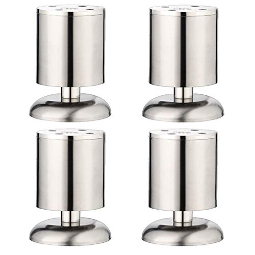 SFNIOKFG 4-teilige verstellbare Möbelbeine, Sofabeine aus Edelstahl, TV-Schrankfüße, Küchenfüße aus Metall, Ersatzbettbeine, für Kommoden, Schränke, Couchtische, Wandschränke, Tragkraft 450 von SFNIOKFG
