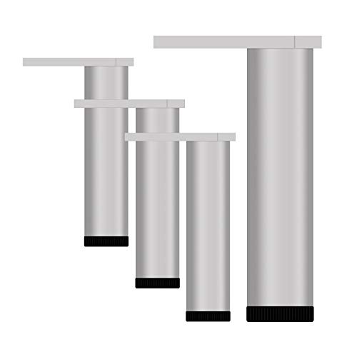 SFNIOKFG 4-teiliges Schrankbein, Sofabein, verstellbare Möbelbeine aus Aluminiumlegierung, Stützbeine aus Metall, Tischfüße, dreieckige Montageplatte, rutschfeste Fußpolster, höhenverstellb SFNIOKFG 4-teiliges Schrankbein, Sofabein, verstellbare Möbelbeine aus Aluminiumlegierung, Stützbeine aus Metall, Tischfüße, dreieckige Montageplatte, rutschfeste Fußpolster, höhenverstellb von SFNIOKFG