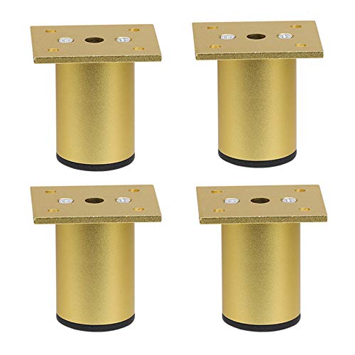 SFNIOKFG 4er-Set Möbelbeine, DIY-Tischbeine aus Metall, Stützbeine, Ersatz für Sofa/Couchtisch/Fernsehschrank/Bett/Küchenschrank/Couch, Aluminiumlegierung, höhenverstellbar 0–1 cm (Gold 18 SFNIOKFG 4er-Set Möbelbeine, DIY-Tischbeine aus Metall, Stützbeine, Ersatz für Sofa/Couchtisch/Fernsehschrank/Bett/Küchenschrank/Couch, Aluminiumlegierung, höhenverstellbar 0–1 cm (Gold 18 von SFNIOKFG