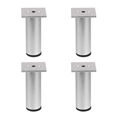SFNIOKFG 4er-Set Möbelbeine, DIY-Tischbeine aus Metall, Stützbeine, Ersatz für Sofa/Couchtisch/Fernsehschrank/Bett/Küchenschrank/Couch, Aluminiumlegierung, höhenverstellbar 0–1 cm (Silber 1 SFNIOKFG 4er-Set Möbelbeine, DIY-Tischbeine aus Metall, Stützbeine, Ersatz für Sofa/Couchtisch/Fernsehschrank/Bett/Küchenschrank/Couch, Aluminiumlegierung, höhenverstellbar 0–1 cm (Silber 1 von SFNIOKFG