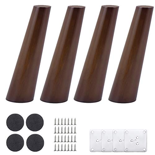 SFNIOKFG 4er-Set Möbelbeine aus Gummiholz, Sofa-Ersatzbeine, Möbelbeine aus Massivholz, Stuhlbeine für Bänke, Fernsehschrankfüße, 8 x 8 cm Montageplatten, braun, mit Schrauben und rutschfes SFNIOKFG 4er-Set Möbelbeine aus Gummiholz, Sofa-Ersatzbeine, Möbelbeine aus Massivholz, Stuhlbeine für Bänke, Fernsehschrankfüße, 8 x 8 cm Montageplatten, braun, mit Schrauben und rutschfes von SFNIOKFG