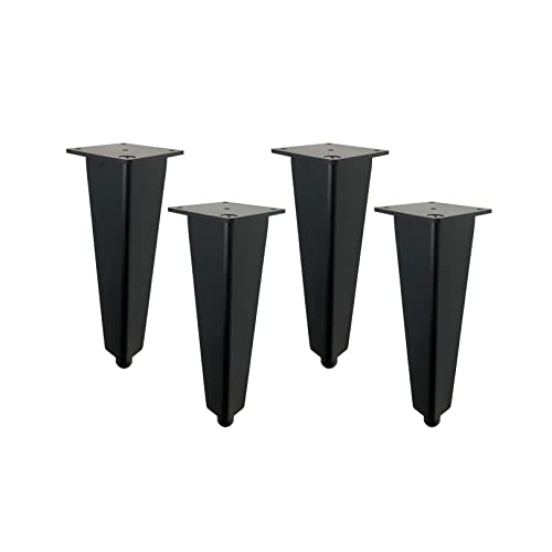 SFNIOKFG Möbelbeine aus Aluminium, Möbelstützfüße, Moderne Schreibtische, Schrankbeine, Sofa- und Nachttischbeine, Arbeitsplattentischbeine, Metallbeine, Schwarz, 4 Stück (30 cm) von SFNIOKFG
