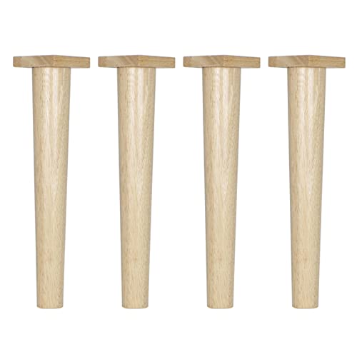 SFNIOKFG Möbelfüße aus Massivholz, gerade, kegelförmige Möbelbeine, Ersatzstützbeine, Beine für Sofa, Bett, Schrank, Stuhl, Couchfüße, Holzfarbe, 4 Stück (66,8 cm) von SFNIOKFG