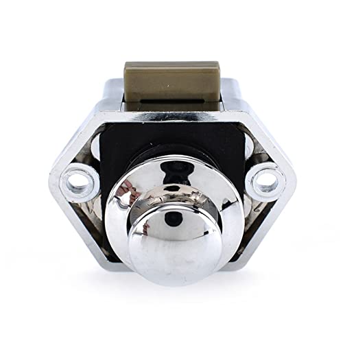 SFOCQVISH 5 STÜCKE Camper Auto Push Lock 20mm RV Caravan Boot Wohnmobil Schrank Schublade Riegel Taste Schlösser for Möbelbeschläge(Chrome) von SFOCQVISH