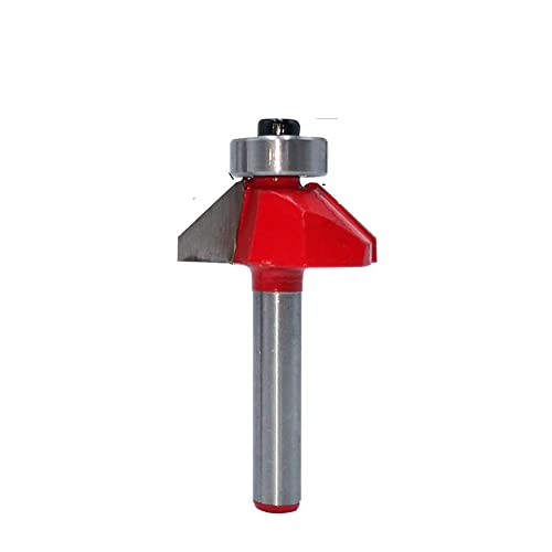 Fräswerkzeug， 1/4 Zoll Schaft 45 Grad Abschrägung Kante Formfräser mit Top-Lager, Hartmetall Kante Formung Woodworki(3/8in) von SFQEVHRZ