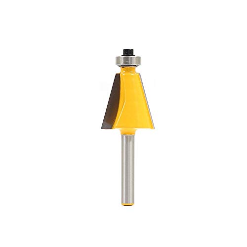 Fräswerkzeug， 15-Grad-Fasenkanten-Fräser, Holzfräser for Formen von Fasenkanten, Holzbearbeitungswerkzeuge mit Hartmetallspitze und oberem Lager(1/4 inch shank) von SFQEVHRZ