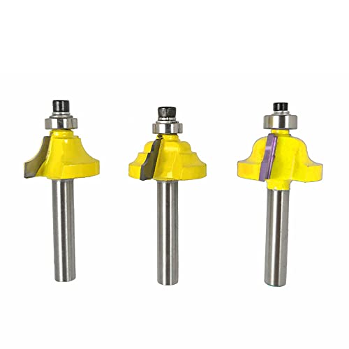 Fräswerkzeug, 3-teiliges Kantenformungs-Fräser-Set, 1/4-Zoll-Schaft-Römischer Fräser mit Lagern, Wolframkarbid, klassisches & Perlenformen & Kanten Fräswerkzeug, 3-teiliges Kantenformungs-Fräser-Set, 1/4-Zoll-Schaft-Römischer Fräser mit Lagern, Wolframkarbid, klassisches & Perlenformen & Kanten von SFQEVHRZ