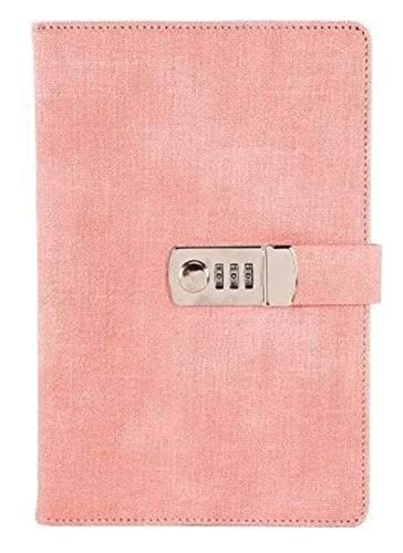 SFQEVHRZ Notizbuch, A5 Mit Schloss Passwort Leder Notizblock Agenda Wochen Planer Notebook Schreibwaren Reise Journal Hinweis Bücher(B) von SFQEVHRZ