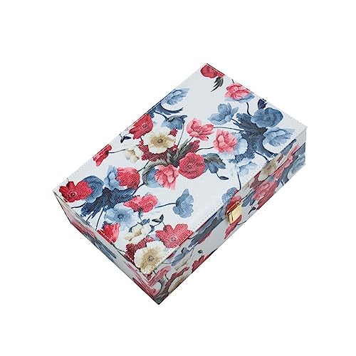 SFQEVHRZ Schmuckkästchen, Doppelte Schmuckschatulle aus Leder, Aufbewahrungsbox mit integrierter Beflockung for Ringe, Ohrringe, Halsketten, Armbänder, Uhren SFQEVHRZ Schmuckkästchen, Doppelte Schmuckschatulle aus Leder, Aufbewahrungsbox mit integrierter Beflockung for Ringe, Ohrringe, Halsketten, Armbänder, Uhren von SFQEVHRZ