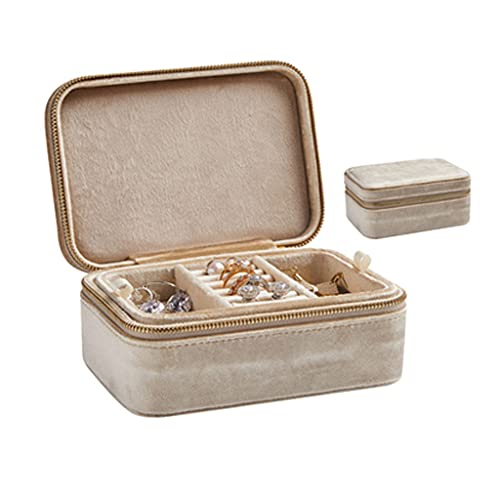 SFQEVHRZ Schmuckkästchen， Schmuckschatullen Flanell-Schmuckschatulle Retro mit Schloss Schmuckschatulle Doppelte Schmuckschatulle Jade Armband Halskette Aufbewahrungsbox von SFQEVHRZ
