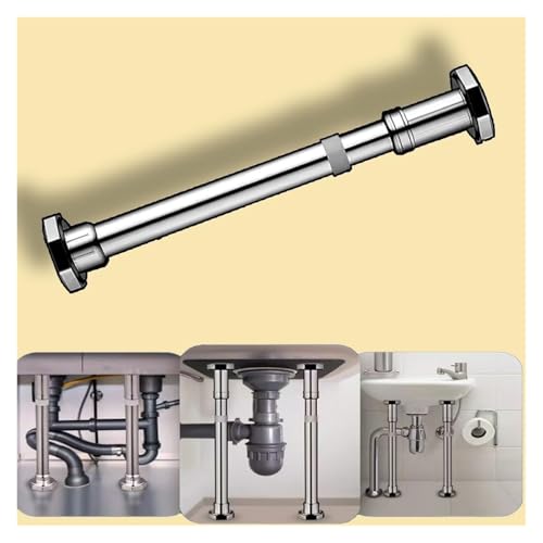 SFQEVHRZ Waschbeckenmöbelbeine， Unterbau-Waschbecken-Stützbeine aus Edelstahl, Stützstangen-Reparaturset for Küchenspülen, Möbelbeine ohne Bohren(H 50 80cm/20 32") von SFQEVHRZ