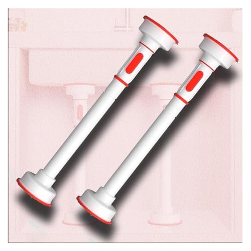 SFQEVHRZ Waschbeckenmöbelbeine， Verstellbare Stützstangen for Waschbecken, Schrank, Sofa, Unterbau-Waschbeckenhalterungen, Gardinenstange, Möbelbein(White,2*H 70 120cm(27.5" 47")) von SFQEVHRZ