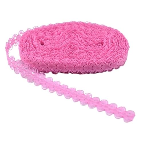 Spitzenband, Spitze, 10 Yards, weißes Spitzenstoffband, 14 mm, Spitzenstoff, Baumwollbesatz, DIY, bestickt, Nähen, Hochzeitsdekoration(Rose Red) von SFQEVHRZ