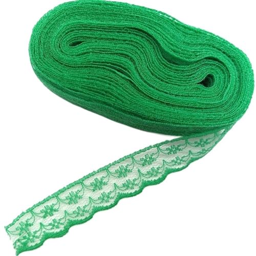 Spitzenband, Spitze, 4 Stück, 10 Yards, Hochzeitskleidstoffe for Bastelzubehör, Materialien, Breite 2,3 cm(Grass Green Lace) von SFQEVHRZ
