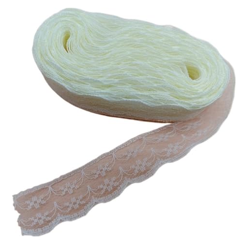 Spitzenband, Spitze, 4 Stück, 10 Yards, Hochzeitskleidstoffe for Bastelzubehör, Materialien, Breite 2,3 cm(Off White Lace) von SFQEVHRZ