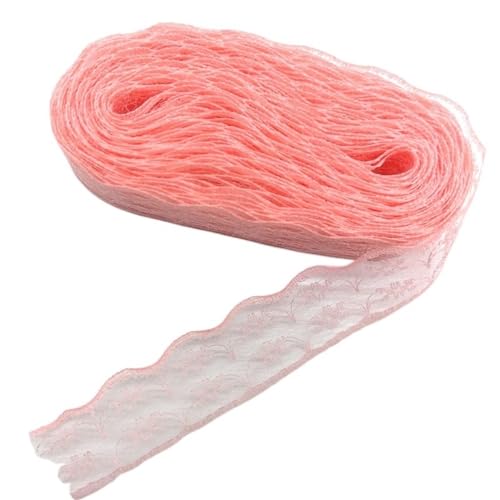 Spitzenband, Spitze, 4 Stück, 10 Yards, Hochzeitskleidstoffe for Bastelzubehör, Materialien, Breite 2,3 cm(Shell Pink Lace) von SFQEVHRZ