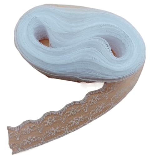 Spitzenband, Spitze, 4 Stück, 10 Yards, Hochzeitskleidstoffe for Bastelzubehör, Materialien, Breite 2,3 cm(White Lace) von SFQEVHRZ