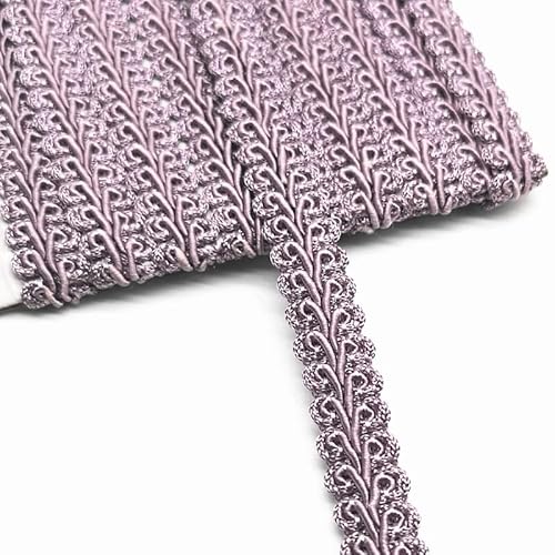 Spitzenband, Spitze, 4 Stück, 2 Meter, Spitzenbesatz, Band, Tausendfüßler, geflochtene Spitze, Basteln, Nähzubehör(Purple grey) von SFQEVHRZ