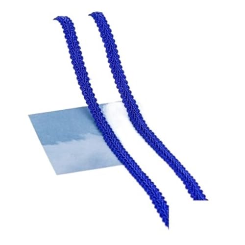 Spitzenband, Spitze, 4 Stück, 9,1 m, 12 mm, Spitzenbesatz, Band, weiß/silberfarben, geflochtene Spitze, DIY-Handwerk, Nähzubehör(Blu,10y) von SFQEVHRZ