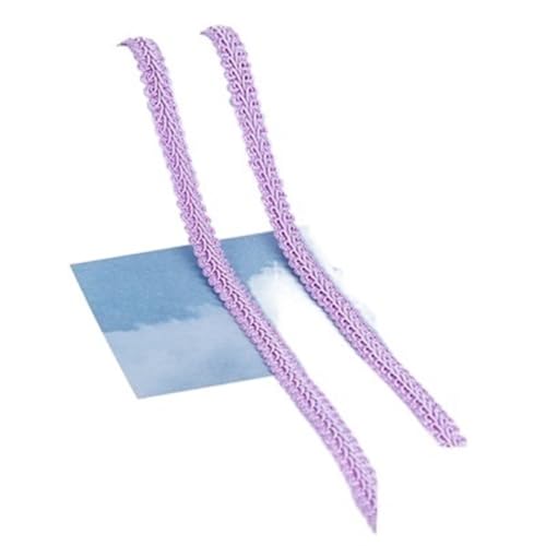Spitzenband, Spitze, 4 Stück, 9,1 m, 12 mm, Spitzenbesatz, Band, weiß/silberfarben, geflochtene Spitze, DIY-Handwerk, Nähzubehör(Light Purple,10y) von SFQEVHRZ