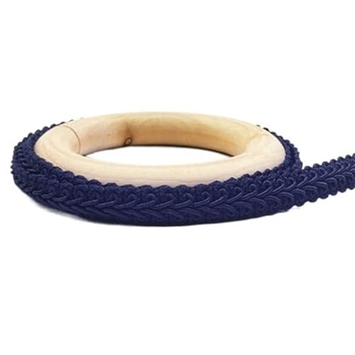 Spitzenband, Spitze, 4 Stück, 9,1 m, 12 mm, Spitzenbesatz, Band, weiß/silberfarben, geflochtene Spitze, DIY-Handwerk, Nähzubehör(Navy,10y) von SFQEVHRZ