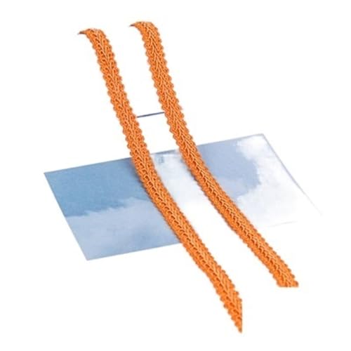 Spitzenband, Spitze, 4 Stück, 9,1 m, 12 mm, Spitzenbesatz, Band, weiß/silberfarben, geflochtene Spitze, DIY-Handwerk, Nähzubehör(Oranje,10y) von SFQEVHRZ