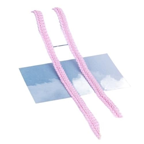 Spitzenband, Spitze, 4 Stück, 9,1 m, 12 mm, Spitzenbesatz, Band, weiß/silberfarben, geflochtene Spitze, DIY-Handwerk, Nähzubehör(Roze,10y) von SFQEVHRZ