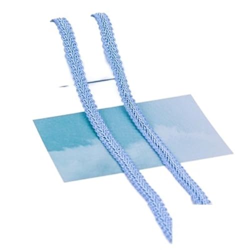 Spitzenband, Spitze, 4 Stück, 9,1 m, 12 mm, Spitzenbesatz, Band, weiß/silberfarben, geflochtene Spitze, DIY-Handwerk, Nähzubehör(Sky Blue,5y) von SFQEVHRZ